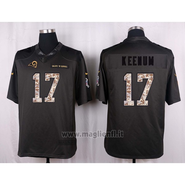 Maglia NFL Anthracite Los Angeles Rams Keenum 2016 Salute To Service